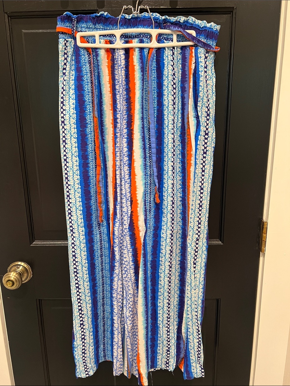 Blue & Orange Striped pants